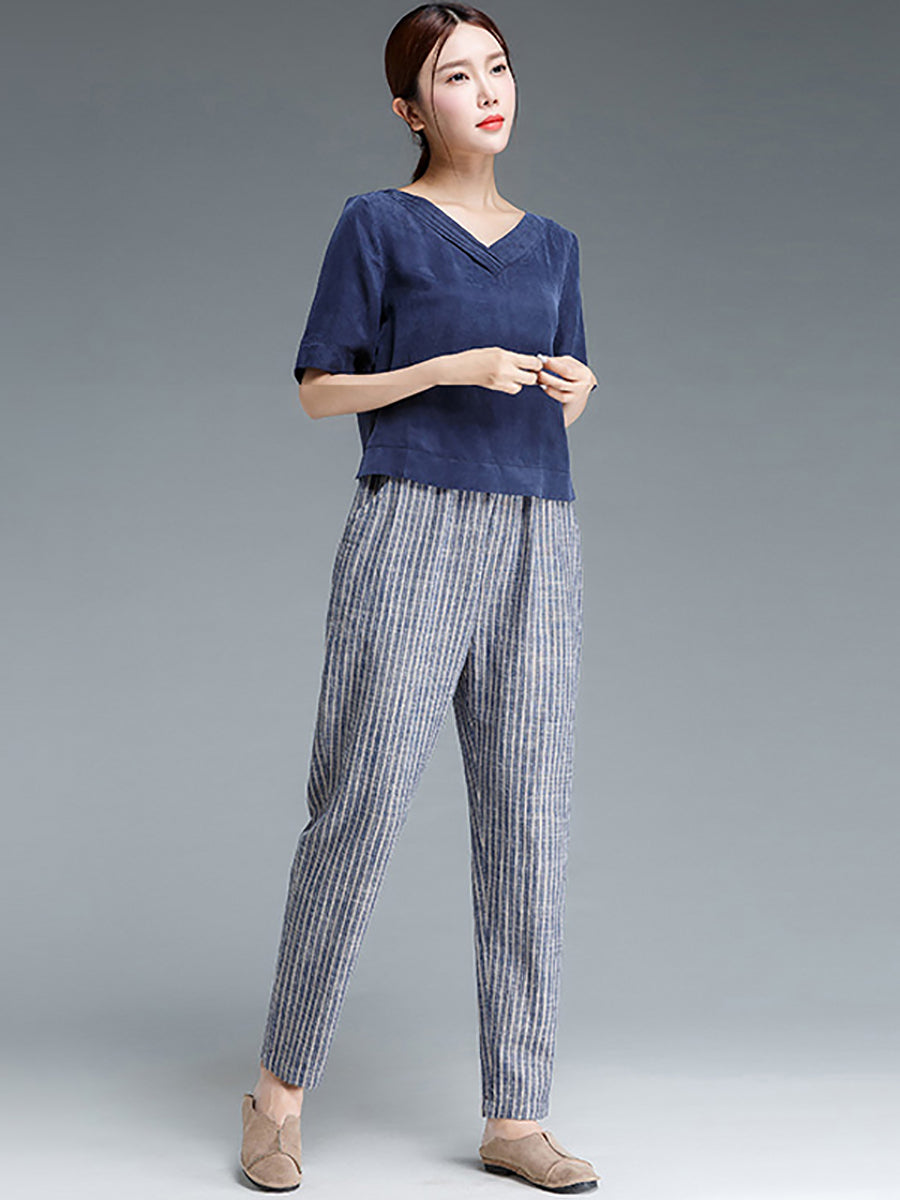 Astrid | Heritage Striped Linen Trousers™